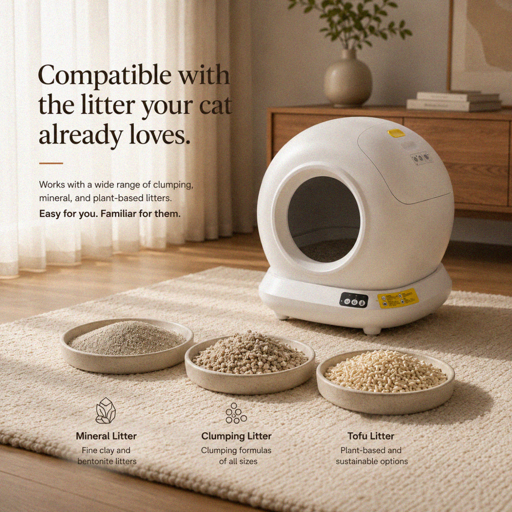 FreshGuard smart pet feeder with stainless steel food tray and portion control
