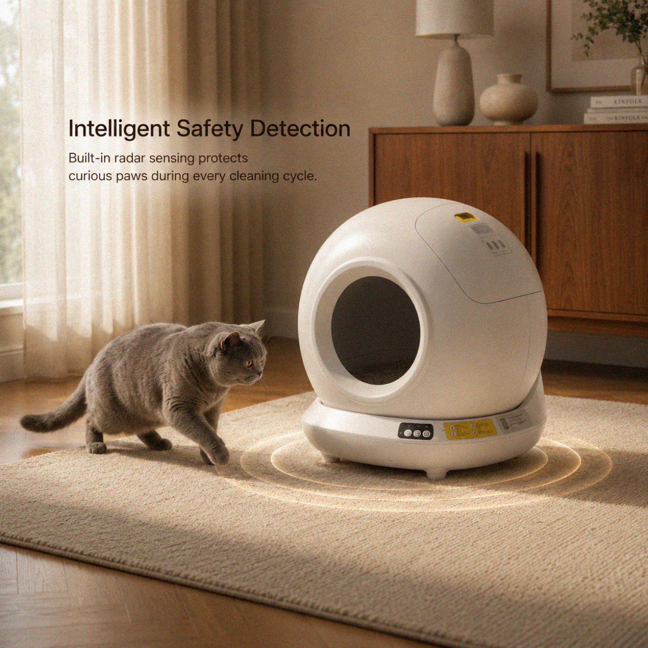 FreshGuard automatic cat and dog feeder in modern home environment
