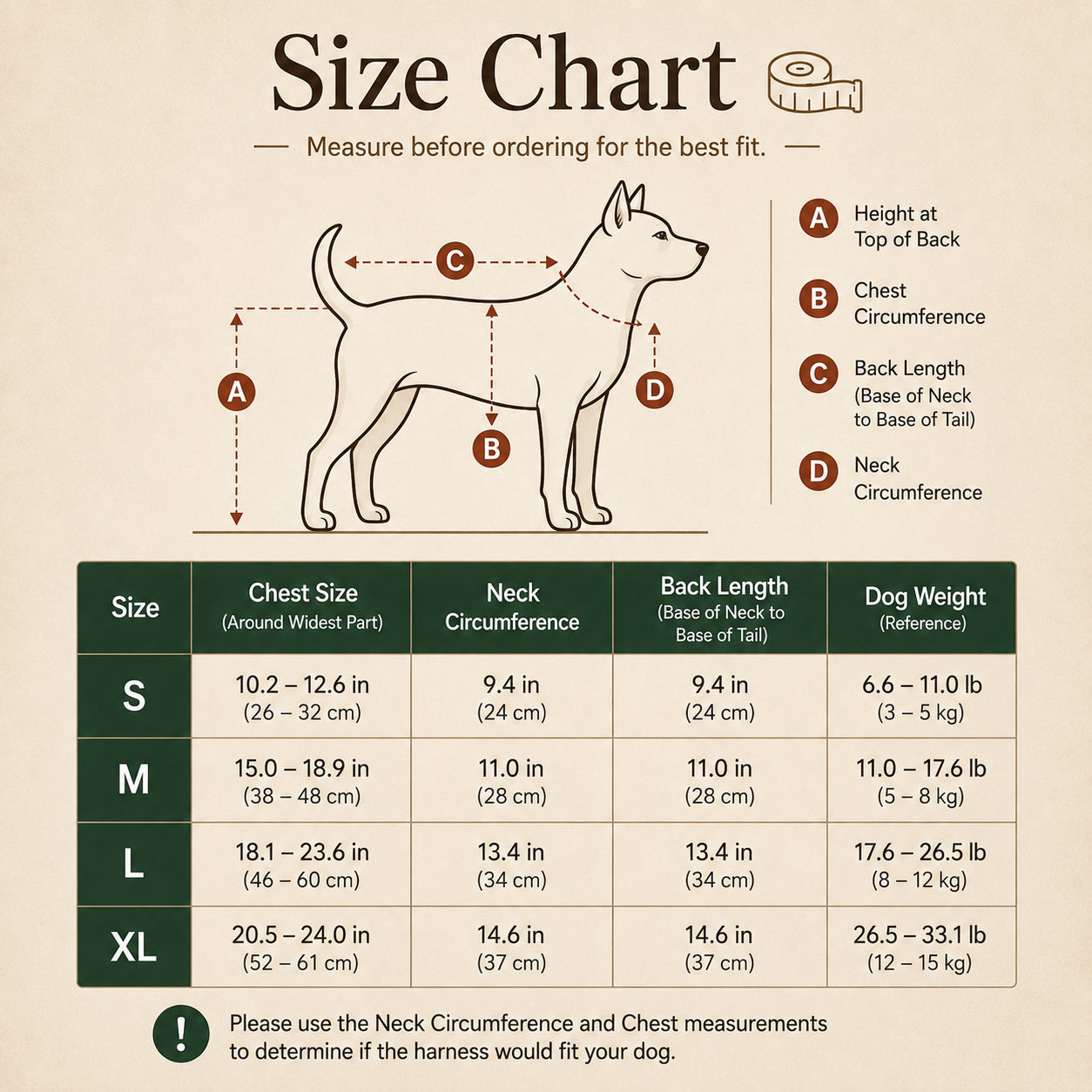 harness sizing guide for finding the perfect fit